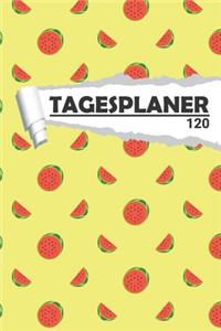 Tagesplaner Wassermelone: Eleganter Terminplaner I DIN A5 I 120 Seiten I Tageskalender I Organizer für Schule, Uni und Büro