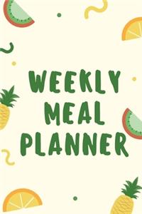 Weekly Meal Planner Fresh fruits Pattern