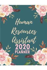 Human Resources Assistant 2020 Weekly and Monthly Planner