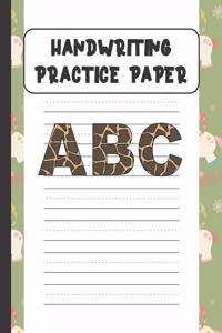 Handwriting Practice Paper ABC