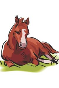 2020 Weekly Planner Horse Illustration Equine Resting Foal 134 Pages