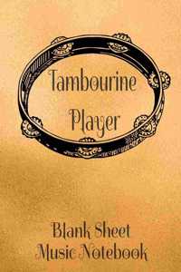 Tambourine Player Blank Sheet Music Notebook