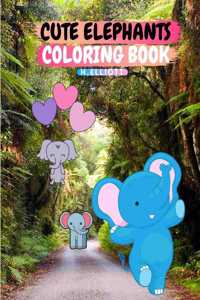 Cute Elephants Coloring Book