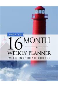 Undated 16 Month Weekly Planner
