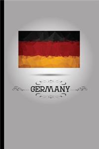 Flag of Germany Journal: 6 x 9" - Notebook, Diary, Doodle, Write, Notes, Sketch Pad, Blank Book