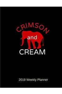 Crimson and Cream 2019 Weekly Planner