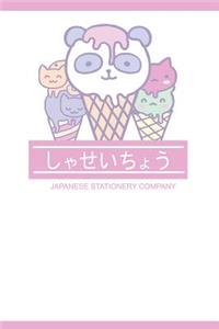 Kawaii Japanese Sketchbook Ice Cream Cats Neko Panda