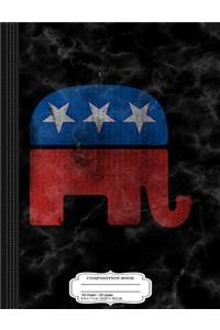 Vintage Republican GOP Elephant Composition Notebook