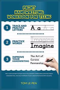 Print Handwriting Workbook for Teens