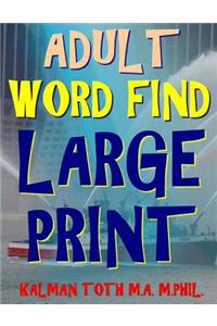 Adult Word Find Large Print