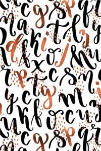 Journal Notebook Sparkly Letters Pattern 16