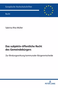 subjektiv-oeffentliche Recht des Gemeindebuergers