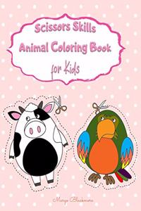 Scissor Skills Animal Coloring Book for Kids
