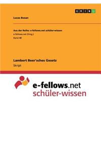 Lambert Beer'sches Gesetz