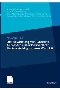 Die Bewertung Von Content-Anbietern Unter Besonderer Berücksichtigung Von Web 2.0