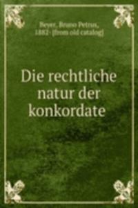 Die rechtliche natur der konkordate