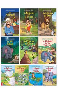 Panchatantra Moral Stories (Illustrated) (Set of 10 Books) - Story Books for Kids