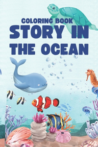kids coloring book -Story in the ocean