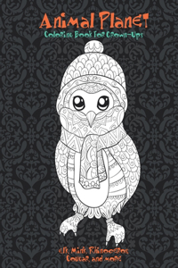 Animal Planet - Coloring Book for Grown-Ups - Elk, Mink, Rhinoceros, Cougar, and more