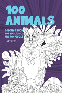 Mandala Coloring Books for Adults for Pen and Pencils - 100 Animals