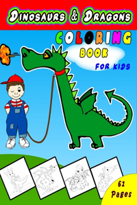 Dinosaurs and Dragons Coloring Book for Kids