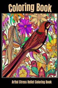 Artful stress relief coloring book