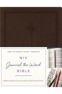 NIV, Journal the Word Bible, Leathersoft, Brown