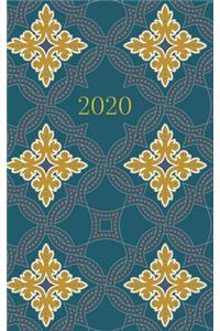 2020 Planner - Diary - Journal - Week per spread - Teal Tiles