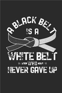 A Black Belt Is A White Belt Who Never Gave Up