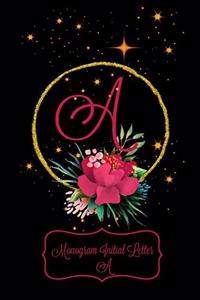 Monogram Initial Letter A