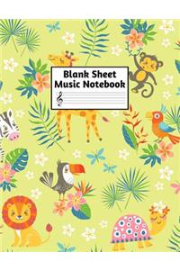 Blank Sheet Music Notebook