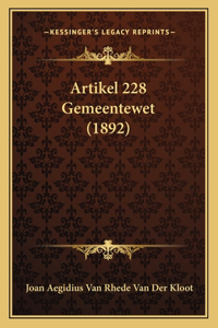 Artikel 228 Gemeentewet (1892)