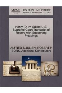 Hanly (D.) V. Saxbe U.S. Supreme Court Transcript of Record with Supporting Pleadings