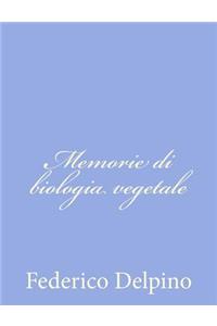 Memorie di biologia vegetale
