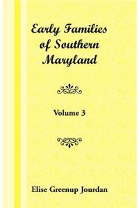 Early Families of Southern Maryland