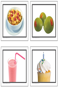 Nouns: More Food Learning Cards