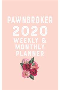 pawnbroker 2020 Monthly Weekly Planner pawnbroker Occupation Planner A beautiful