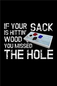 If Your Sack Is Hittin' Wood You Missed The Hole