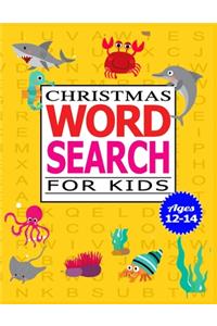 Christmas Word Search for Kids Ages 12-14: 50 Large print word search puzzle for kids.(with Solution)