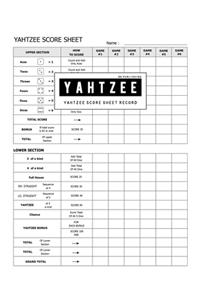 BG Publishing Yahtzee Score Record