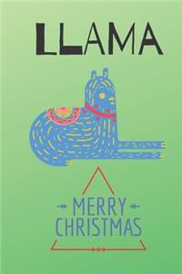 Christmas llama xmas notebook