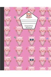 Pink Pig Composition Notebook