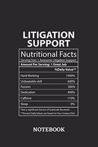 Nutritional Facts Litigation Support Awesome Notebook