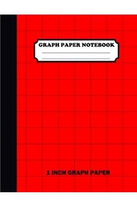Graph Paper Notebook. 1 Inch Graph Paper