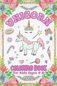Unicorn Coloring Book for Kids Ages 4-8