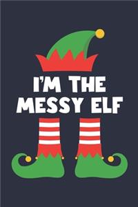 Messy Elf Notebook - Funny Christmas Gift for Messy Diary - Family Xmas Holiday Journal