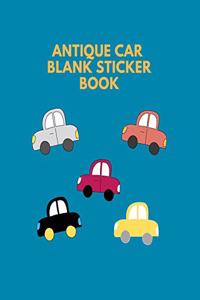 Antique Car Blank Sticker Book