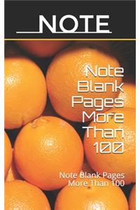 Note Blank Pages More Than 100
