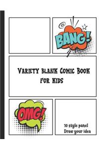 Variety Blank Comic Book for Kids