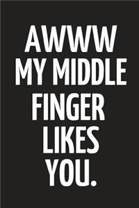 Awww My Middle Finger Likes You.